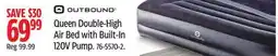 Canadian Tire OUTBOUND Queen Double-High Air Bed with Built-In 120V Pump offer