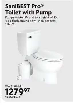 Home Hardware SaniBEST Pro Toilet with Pump offer