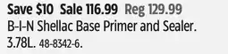 Canadian Tire Zinsser B-I-N Shellac Base Primer and Sealer offer