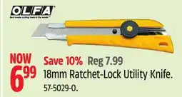 Canadian Tire Olfa 18mm Ratchet-Lock Utility Knife offer