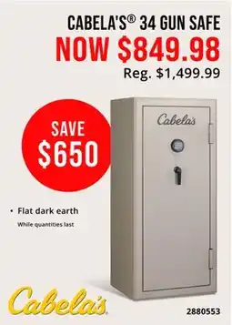 Cabela's CABELA'S 34 GUN SAFE offer
