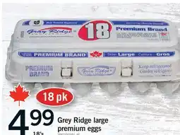 Fortinos GREY RIDGE LARGE PREMIUM EGGS, 18'S offer