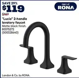 RONA Landon & Co. Lucio 2-handle lavatory faucet offer
