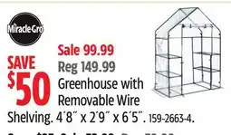 Canadian Tire MIRACLE-GRO Greenhouse with Removable Wire Shelving offer