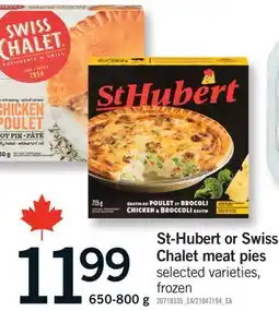 Fortinos ST-HUBERT OR SWISS CHALET MEAT PIES offer