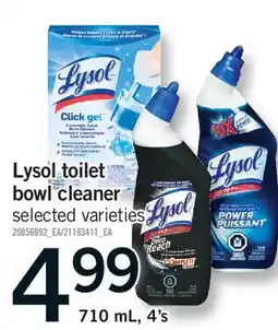 Fortinos LYSOL TOILET BOWL CLEANER, 710 ML, 4'S offer