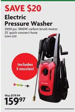 Home Hardware Electric Pressure Washer offer
