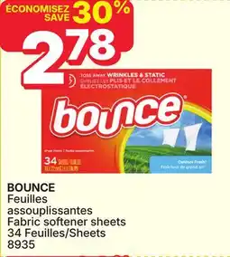 Rossy BOUNCE Fabric softener sheets offer