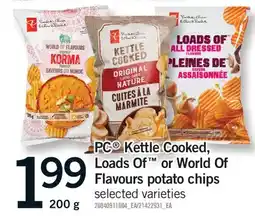 Fortinos PC KETTLE OF OF WORLD OF FLAVOURS POTATO CHIPS offer