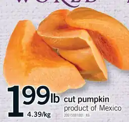 Fortinos CUT PUMPKIN offer