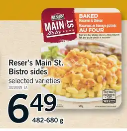 Fortinos RESER'S MAIN ST. BISTRO SIDES offer