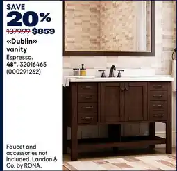 RONA Landon & Co. 48 Dublin vanity offer