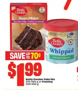FreshCo Betty Crocker Cake Mix 375-404 g or Frosting 340-450 g offer