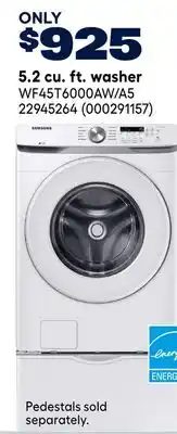 RONA SAMSUNG 5.2 cu. ft. washer offer