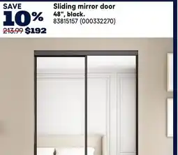 RONA Sliding mirror door 48, black offer