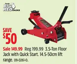 Canadian Tire Big Red 3.5-Ton Floor Jack with Quick Start offer