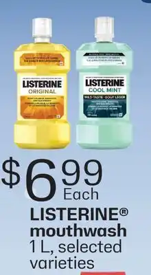 Fortinos LISTERINE MOUTHWASH offer