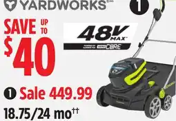 Canadian Tire Yardworks 48V Brushless Dethatcher, 14 with 5Ah Battery & Charger offer