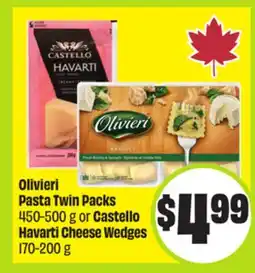 FreshCo Olivieri Pasta Twin Packs 450-500 g or Castello Havarti Cheese Wedges 170-200 g offer