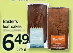 Fortinos BAXTER'S LOAF CAKES offer
