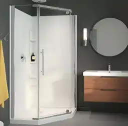 RONA OVE and TECHNOFORM round, neo-angle showers and shower walls offer