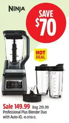Canadian Tire Ninja Professional Plus Blender Duo with Auto-iQ offer