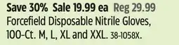 Canadian Tire Forcefield Disposable Nitrile Gloves, 100-Ct offer