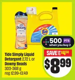 FreshCo Tide Simply Liquid Detergent 2.72 L or Downy Beads offer