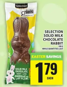Food Basics SELECTION SOLID MILK CHOCOLATE RABBIT offer