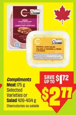 FreshCo Compliments Meat 175 g Selected Varieties or Salad offer