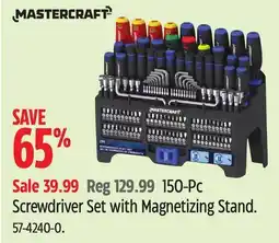 Canadian Tire Mastercraft Screwdriver Set with Magnetizing Stand offer