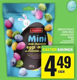 Food Basics IRRESISTIBLES MINI MILK CHOCOLATE EGGS offer