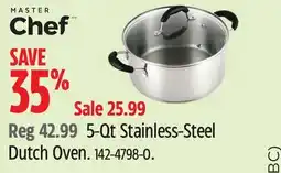Canadian Tire MASTER Chef 5-Qt Stainless-Steel Dutch Oven offer