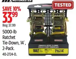 Canadian Tire MotoMaster 5000-lb Ratchet Tie-Down, 14´, 2-Pack offer