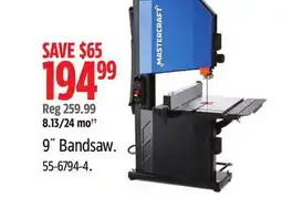 Canadian Tire Mastercraft 9˝ Bandsaw offer