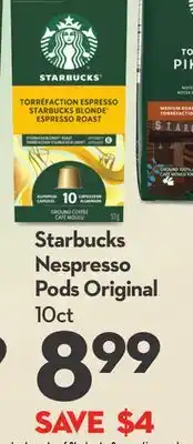 Longo's Nespresso Pods Original offer