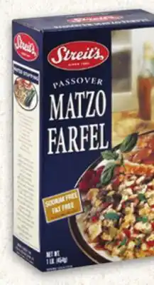 Metro MANISHCEHEWITZ, STREITS, YEHUDA MATZO, FARFEL AND CAKE MEAL OR STREIT'S BAG N'BAKE offer