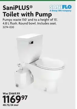 Home Hardware SaniPLUS Toilet with Pump Pumps offer