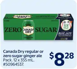 Walmart Canada Dry regular or zero sugar ginger ale offer
