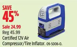 Canadian Tire Certified 12V Air Compressor/Tire Inflator offer