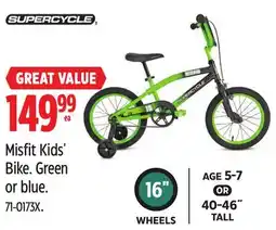 Canadian Tire Supercycle Misfit Kids' Bike offer