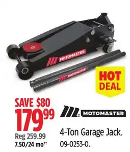 Canadian Tire 4-Ton Garage Jack offer
