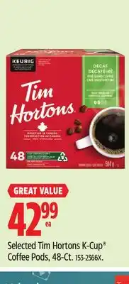 Canadian Tire Keurig Selected Tim Hortons K-Cup Coffee Pods offer