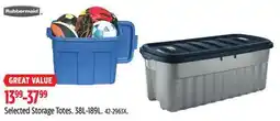 Canadian Tire Rubbermaid Selected Storage Totes offer