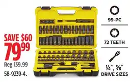Canadian Tire Stanley Professional Grade Black Chrome Socket Set offer