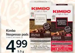 Fortinos KIMBO NESPRESSO PODS offer