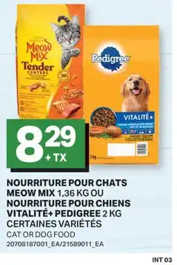 L'Intermarché NOURRITURE POUR CHATS, 1,36 kg OU NOURRITURE POUR CHIENS VITALITÉ+, 2 kg | CAT OR DOG FOOD offer