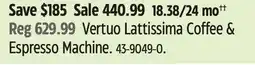 Canadian Tire Vertuo Lattissima Coffee & Espresso Machine offer