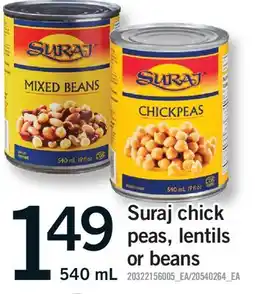Fortinos SURAJ CHICK PEAS, LENTILS OR BEANS offer