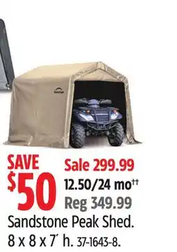 Canadian Tire ShelterLogic Sandstone Peak Shed offer